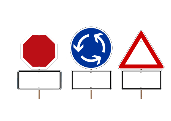 Знаки ПДД на белом фоне