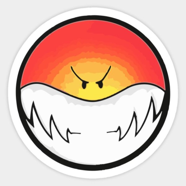 Стикер злой смайлик