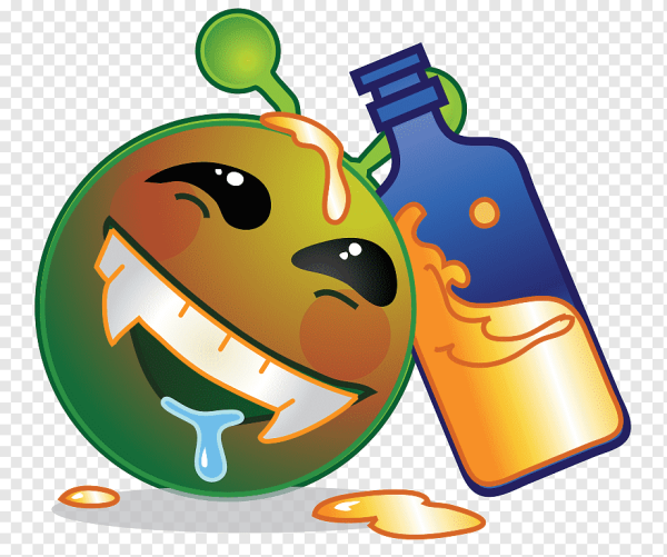 Смайлик бухает