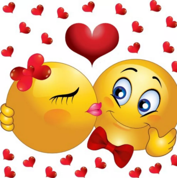 Сердечки мальчик и девочка