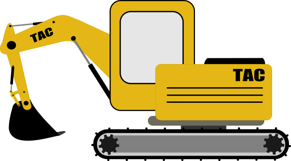 Экскаватор без фона