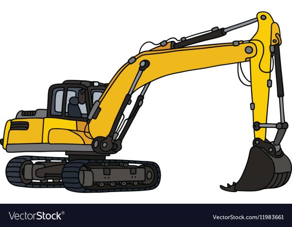 Экскаватор вектор для детей