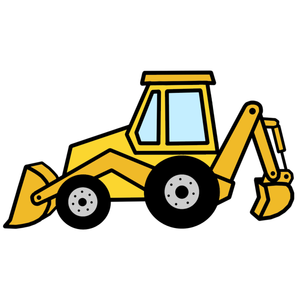 Силуэт трактор JCB