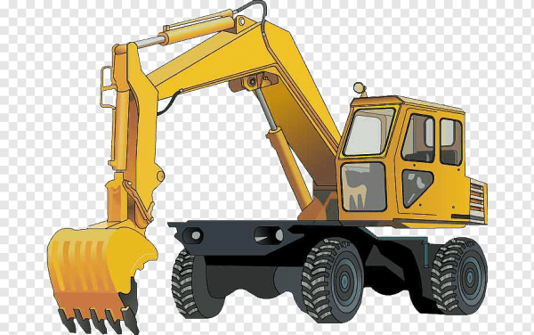 Экскаватор мультяшный