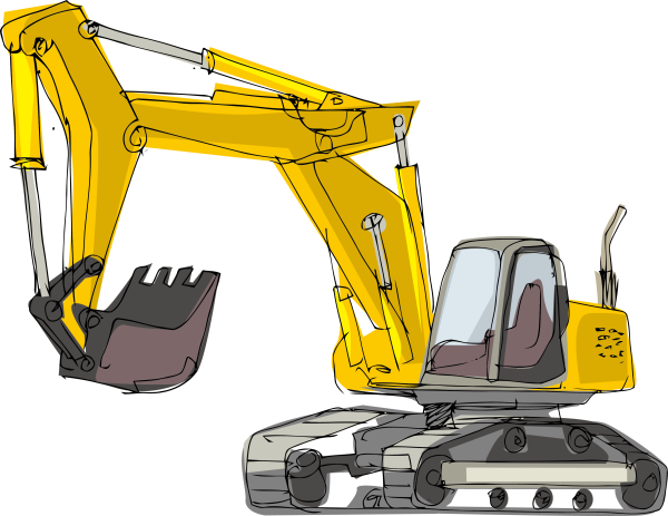 Экскаватор мультяшный