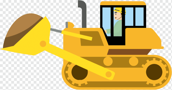 Бульдозер мультяшный
