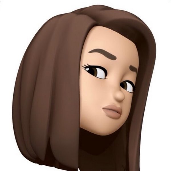 ЭМОДЖИ девочка с коричневыми волосами