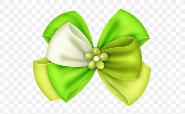 Бант на прозрачном для детей