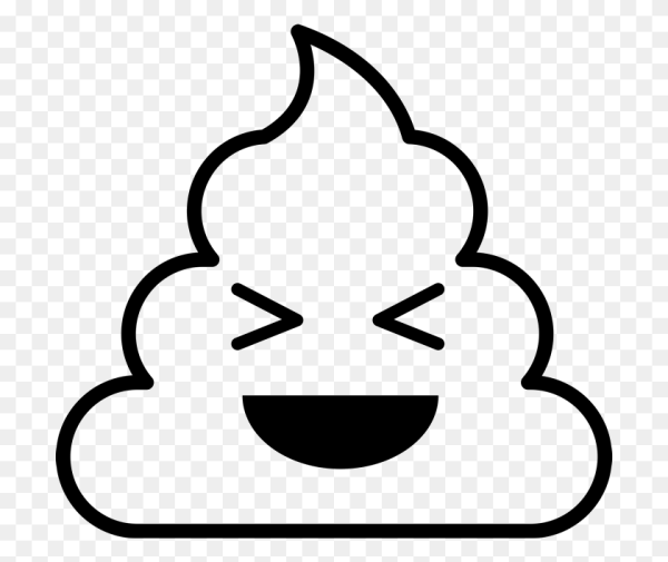 Какашка черно белая