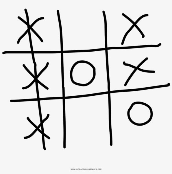 Раскраска крестики нолики