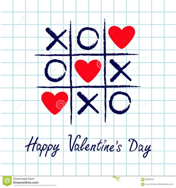 Крестики и нолики сердце