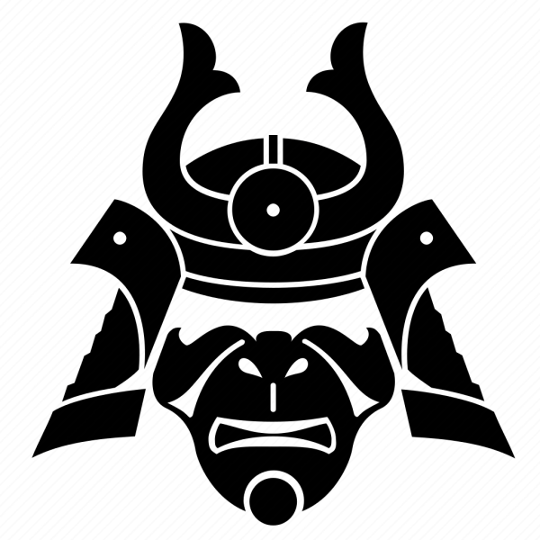 Самурайский шлем вектор