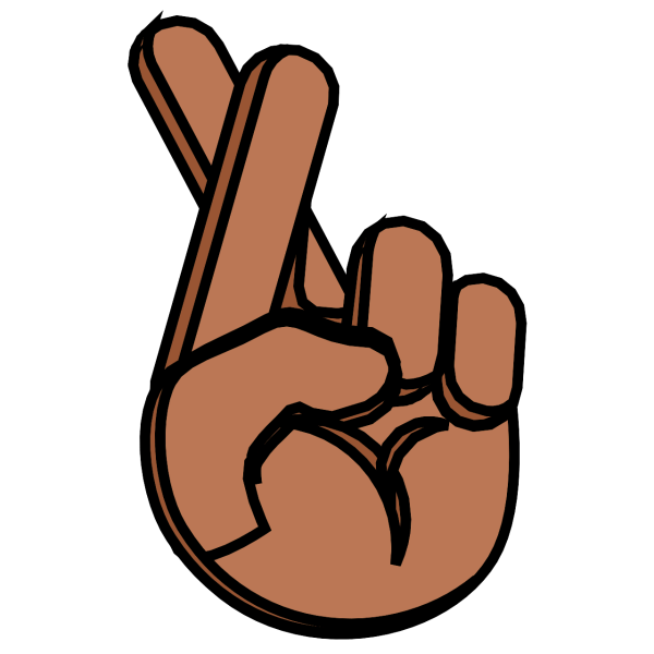 Стикер скрещенные пальцы