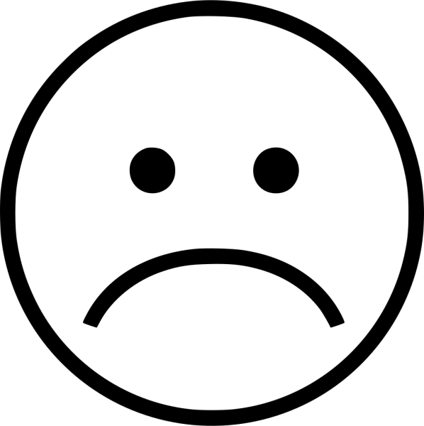 Грустная улыбка смайлик