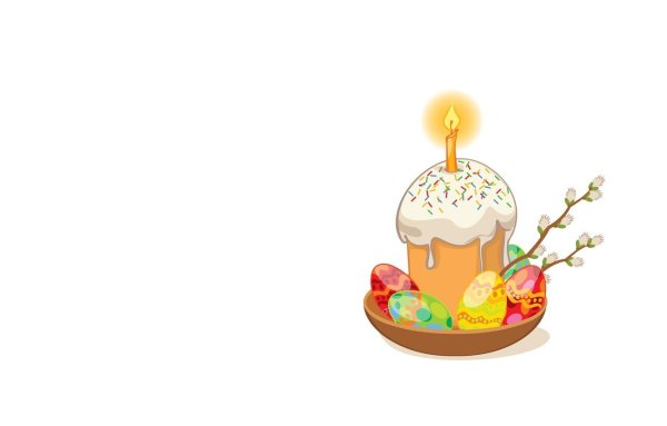 Кулич Пасхальный мультяшный