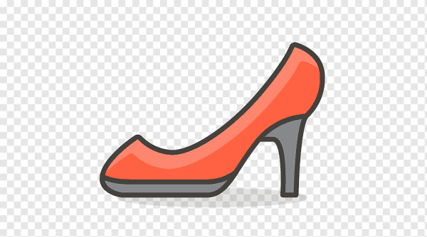 Силуэт туфли на прозрачном фоне