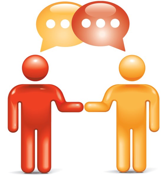 Общение на прозрачном фоне