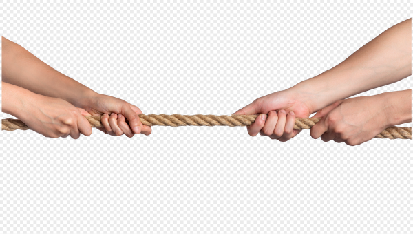 Перетягивание каната руки