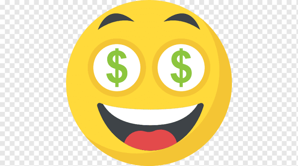Смайлик с долларами в глазах