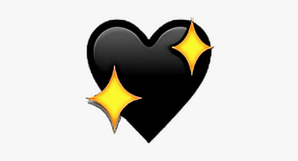 Чёрное сердце смайлик