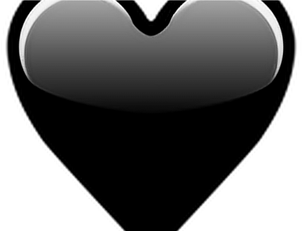 Черное сердечко айфон