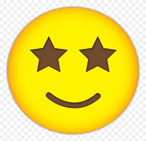 Смайлик эмодзи звездочки