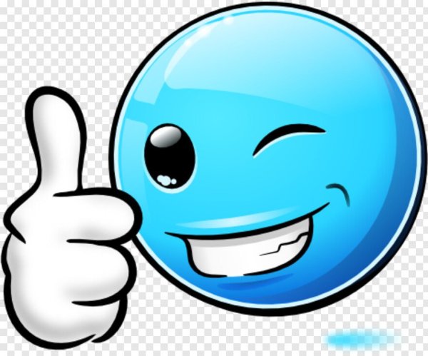 Смайлик голубого цвета