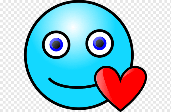 Синее сердце смайлик