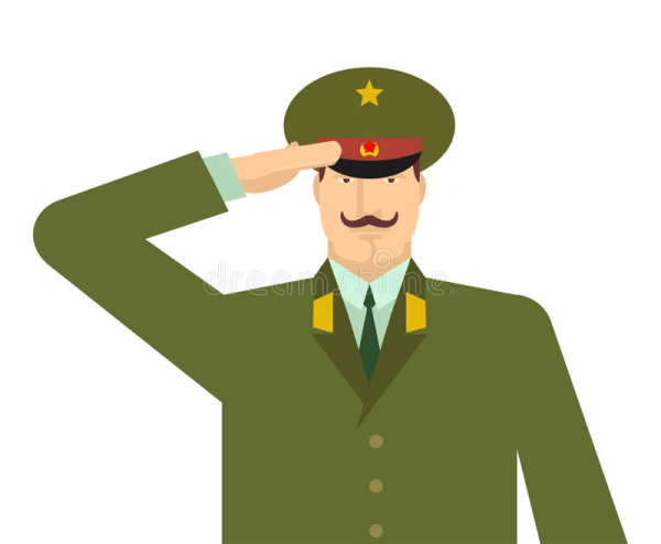 Генерал отдает честь