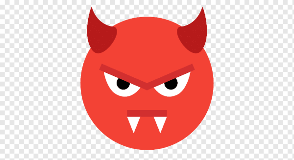 Смайлик красный демон