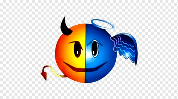 Смайлик ангел и демон