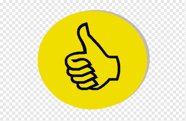 Значок лайк желтый