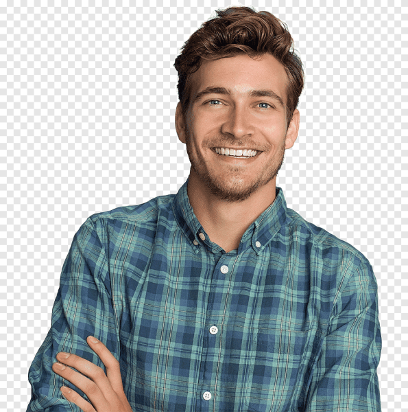 Мужчина на белом фоне