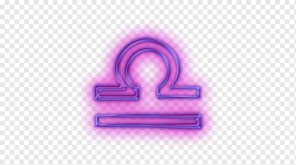 Неоновый знак зодиака весы