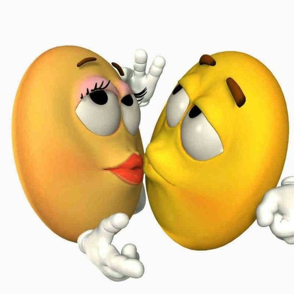 Мужской поцелуй смайлик