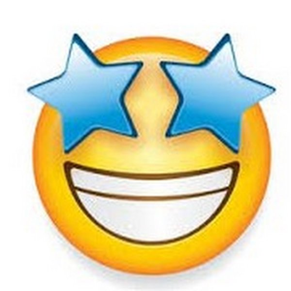 Смайл со звездами в глазах