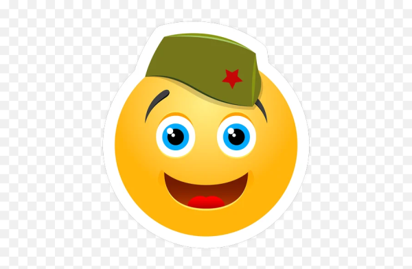 Смайлик в военной форме