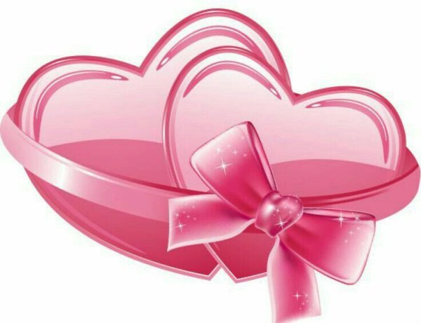 Красивые сердечки с бантиком