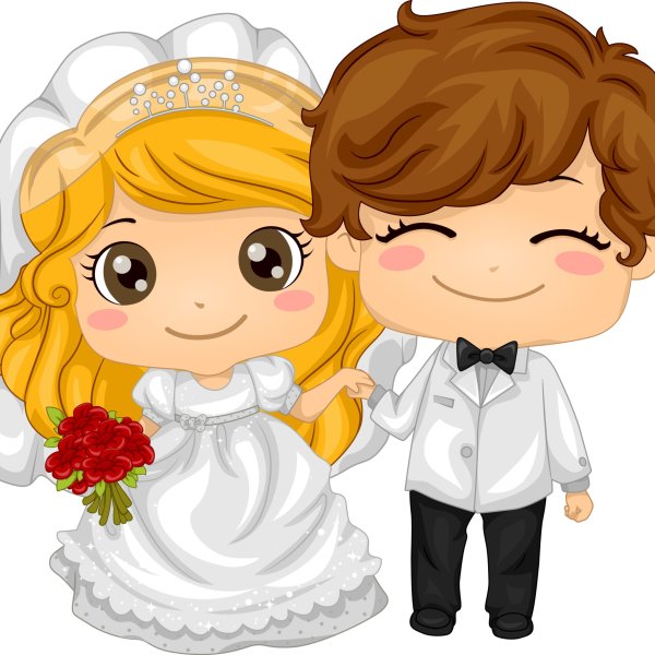 Жених и невеста Рисованные