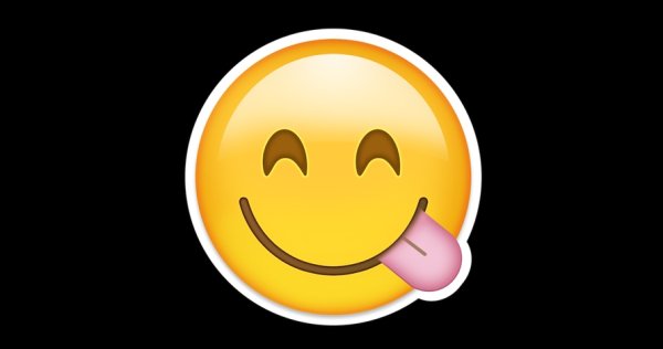 Смайлик на черном фоне