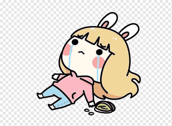 Стикер плачет