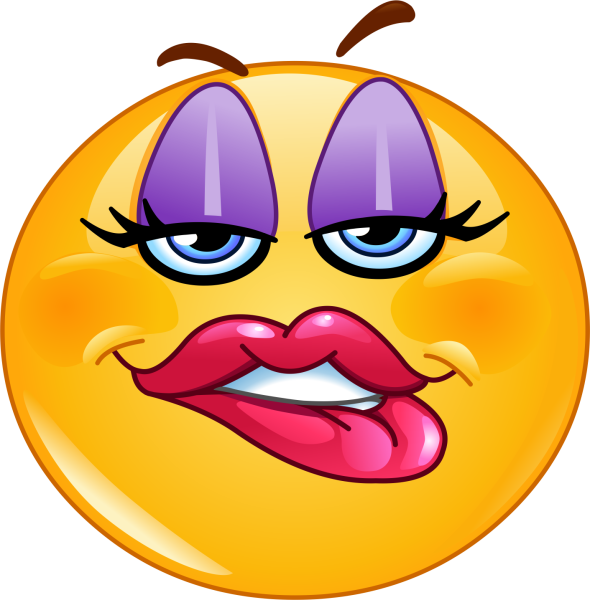 Смайлик кусает губу