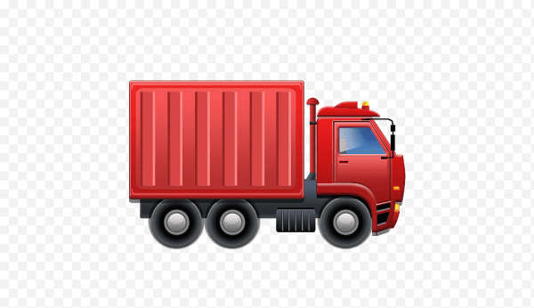 Красный грузовик мультяшный