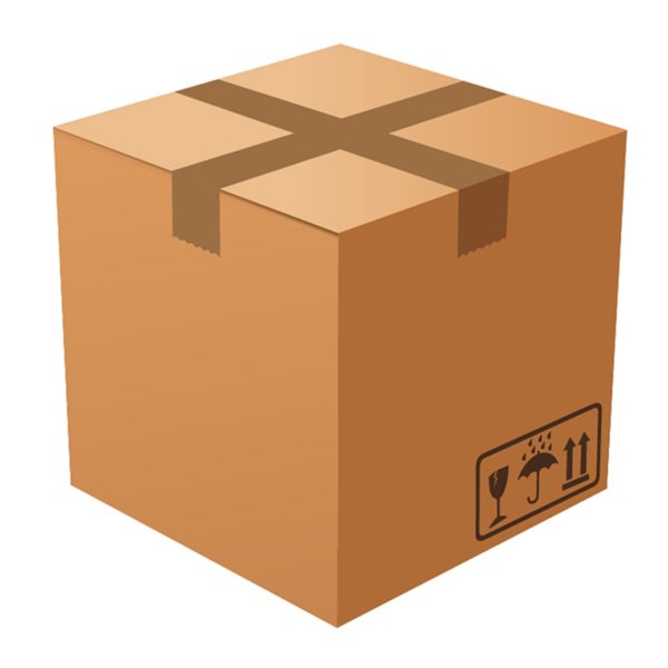 Коробка на белом фоне