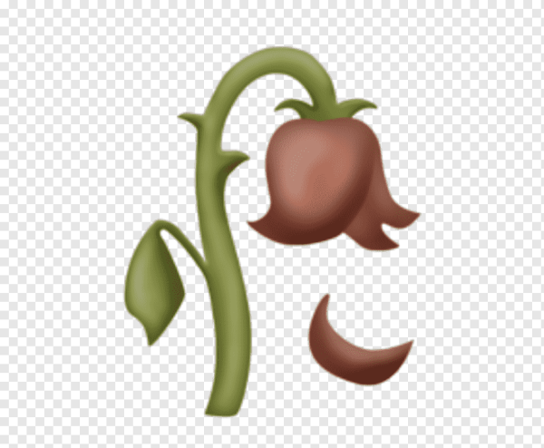 Увядшая роза эмодзи