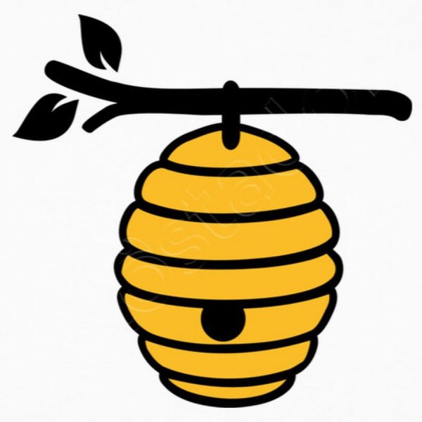 Улей на белом фоне