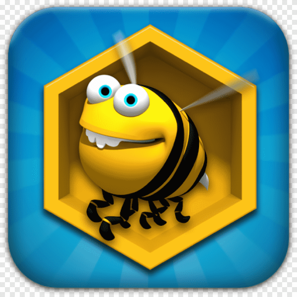 Улей с пчелами на прозрачном фоне