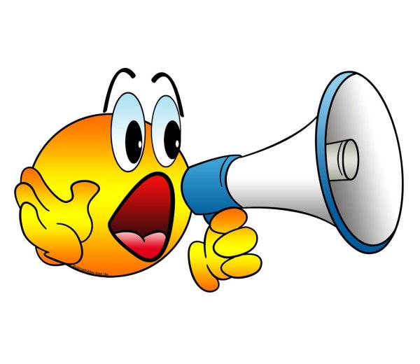 Смайлик кричит в рупор