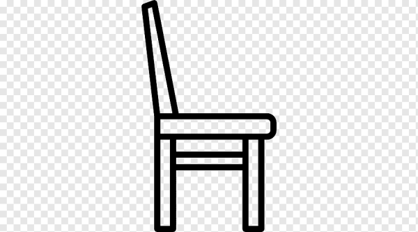 Стул сбоку вектор