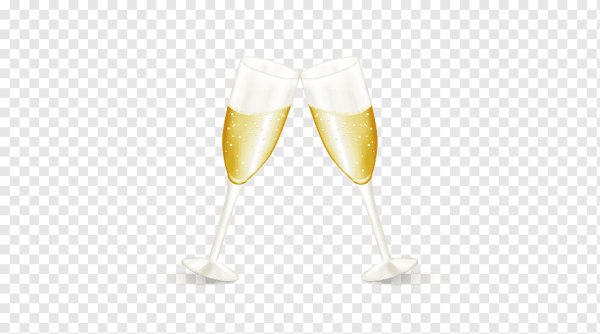 Смайлик с бокалом шампанского